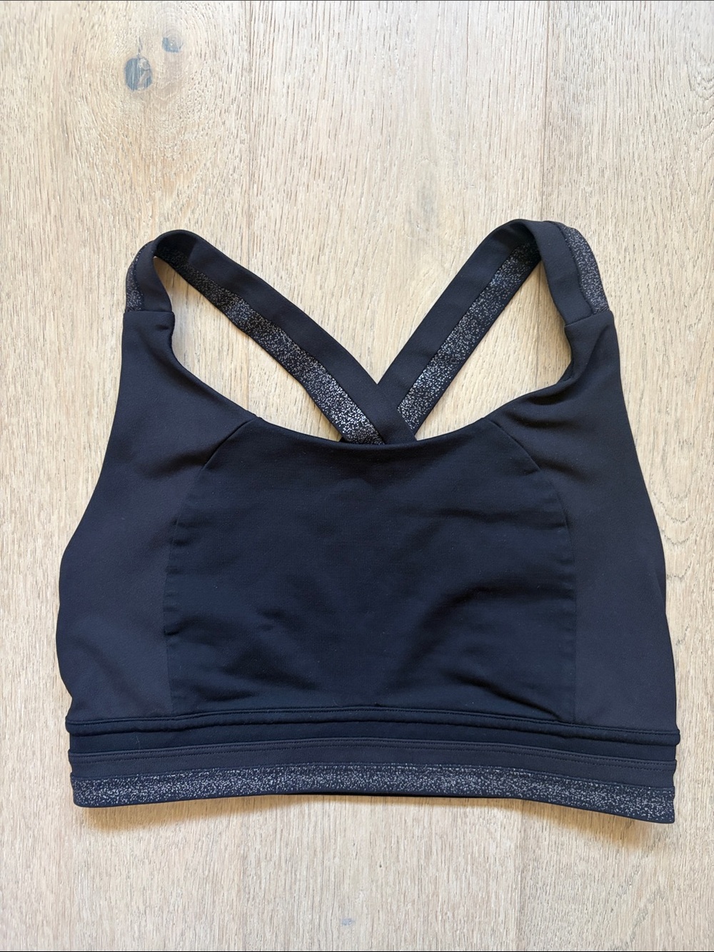 GUC power position bra black size 4 lululemon